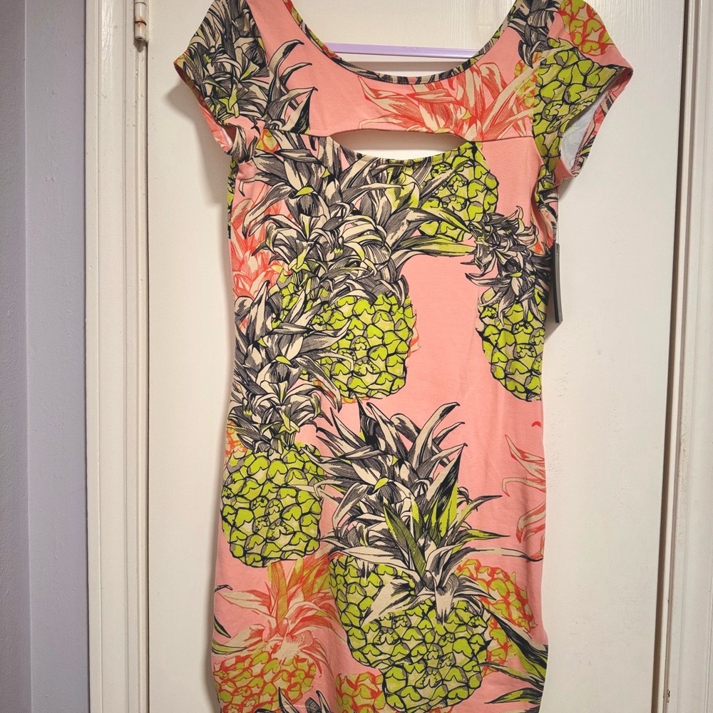Guess Cutout Pineapple Bodycon Mini Dress